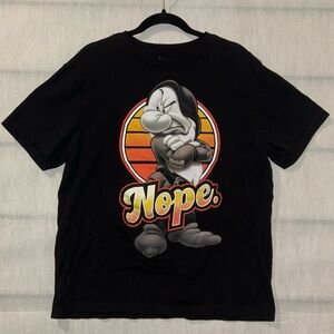 Grumpy Disney Character Nope T-Shirt Black L
